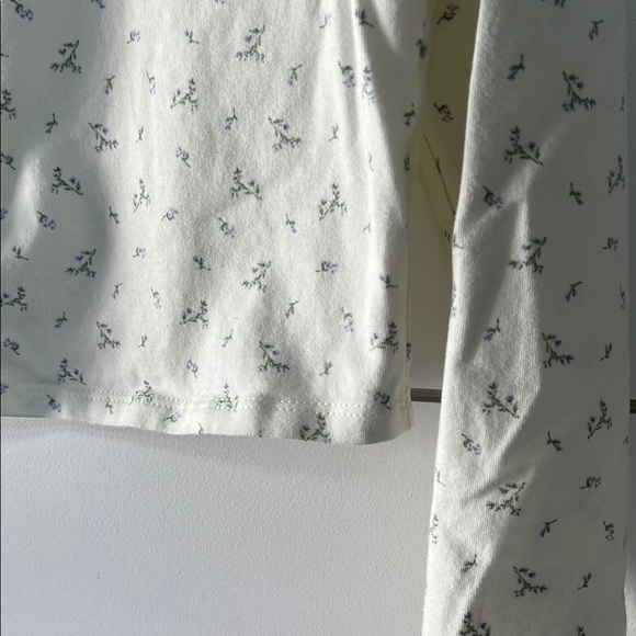 Forever 21 Long Sleeve Floral Crop Top Size:M - Picture 5 of 9